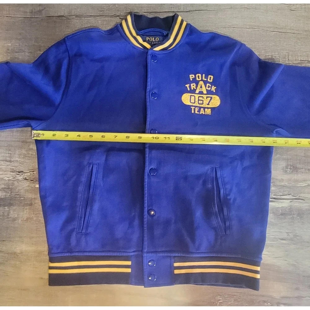Polo Ralph Lauren Youth Large 14-16‎ Logo Fleece Varsity Track Jacket Royal Blue